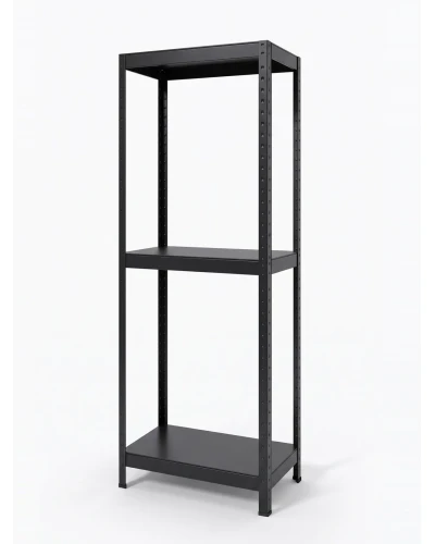 Стеллаж Конструктор 2470×920×400 мм, 150 кг/полку, 3 полки — окрашенный каркас и полки, цвет черный